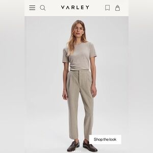 Varley Perrie Tapered Trouser 26” Taupe Marl Size S NWT